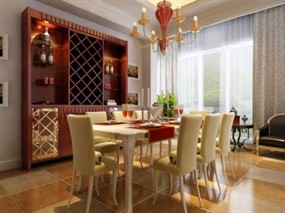 时尚的餐厅模型